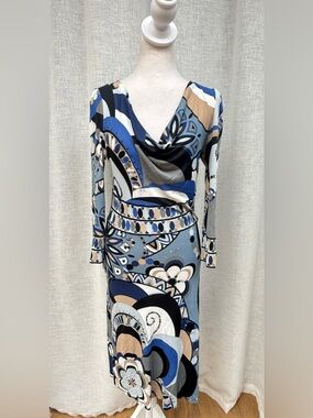 Emilio Pucci floral viscose long sleeve dress